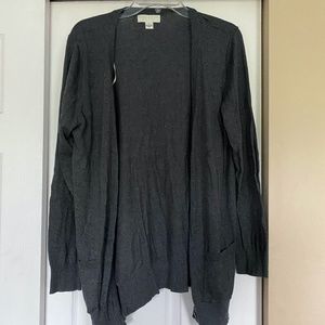 Plus Size Gray Knit Cardigan